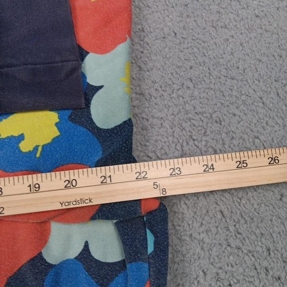 Nordstrom by Cristina Martinez Hoodie Womens Large Blue Floral Pullover Pocket - Picture 6 of 6